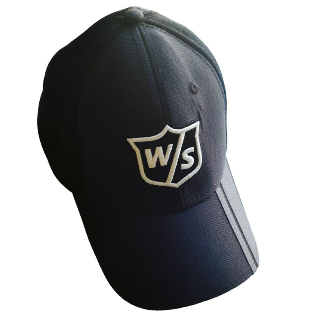Wilson Staff FG Tour Embroidered Logo A- Flex Black Grey Outdoor Men's Cap Hat